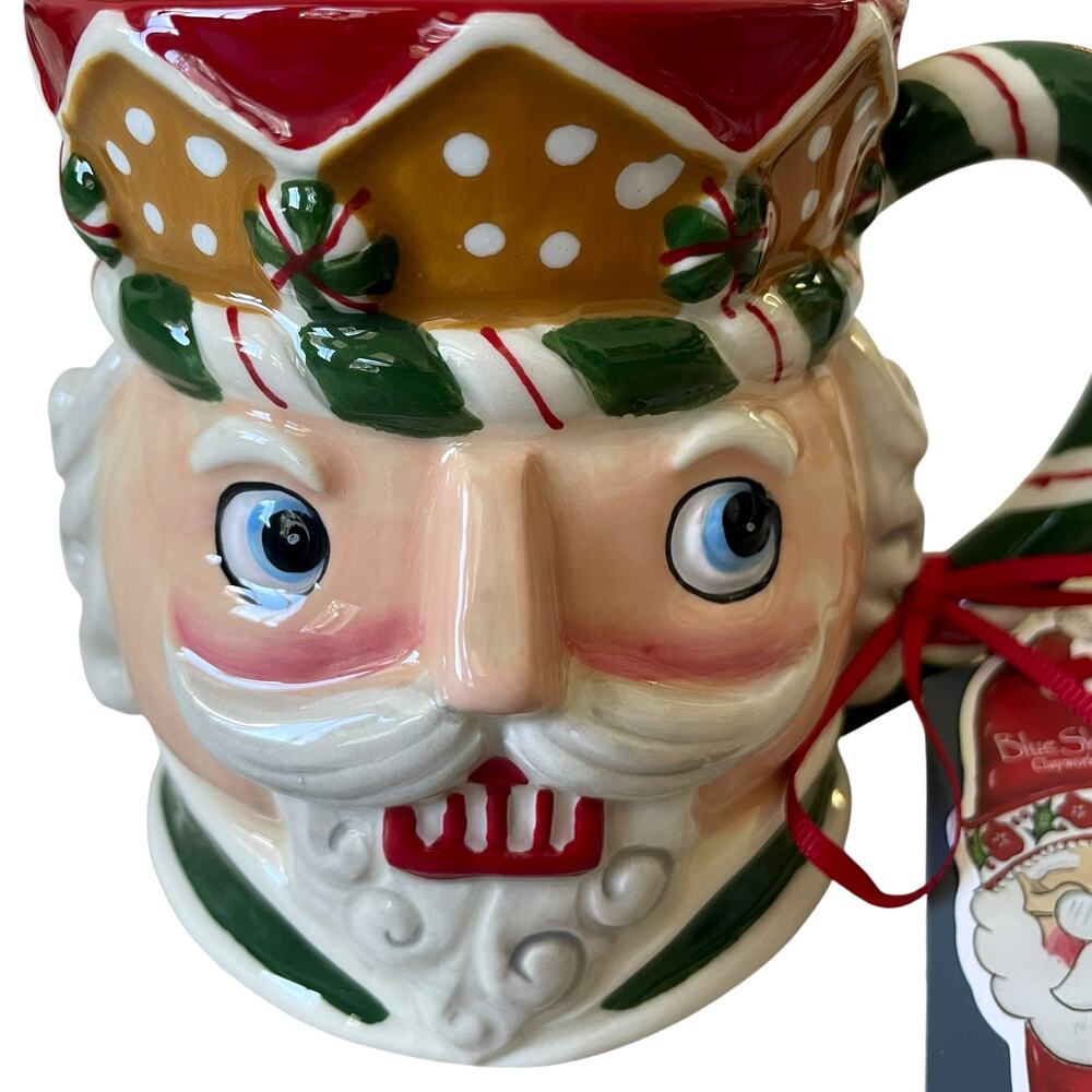 Blue Sky NUTCRACKER Christmas 16 oz MUG Heather Goldminc Clayworks New NWT - Picture 3 of 15